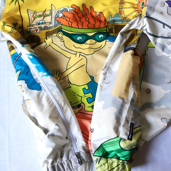 Nickelodeon x Members Only Rocket Power Windbreaker Jacket 1/4 Zip Mens Small - Picture 3 of 11